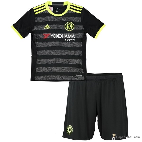 Camiseta Chelsea Replica Segunda Ropa Niños 2016/17 Negro